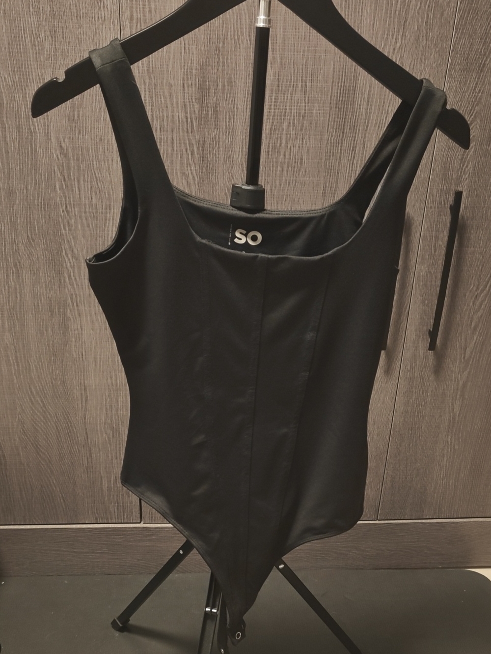 SO Black Square-Neck One-Piece Swimsuit